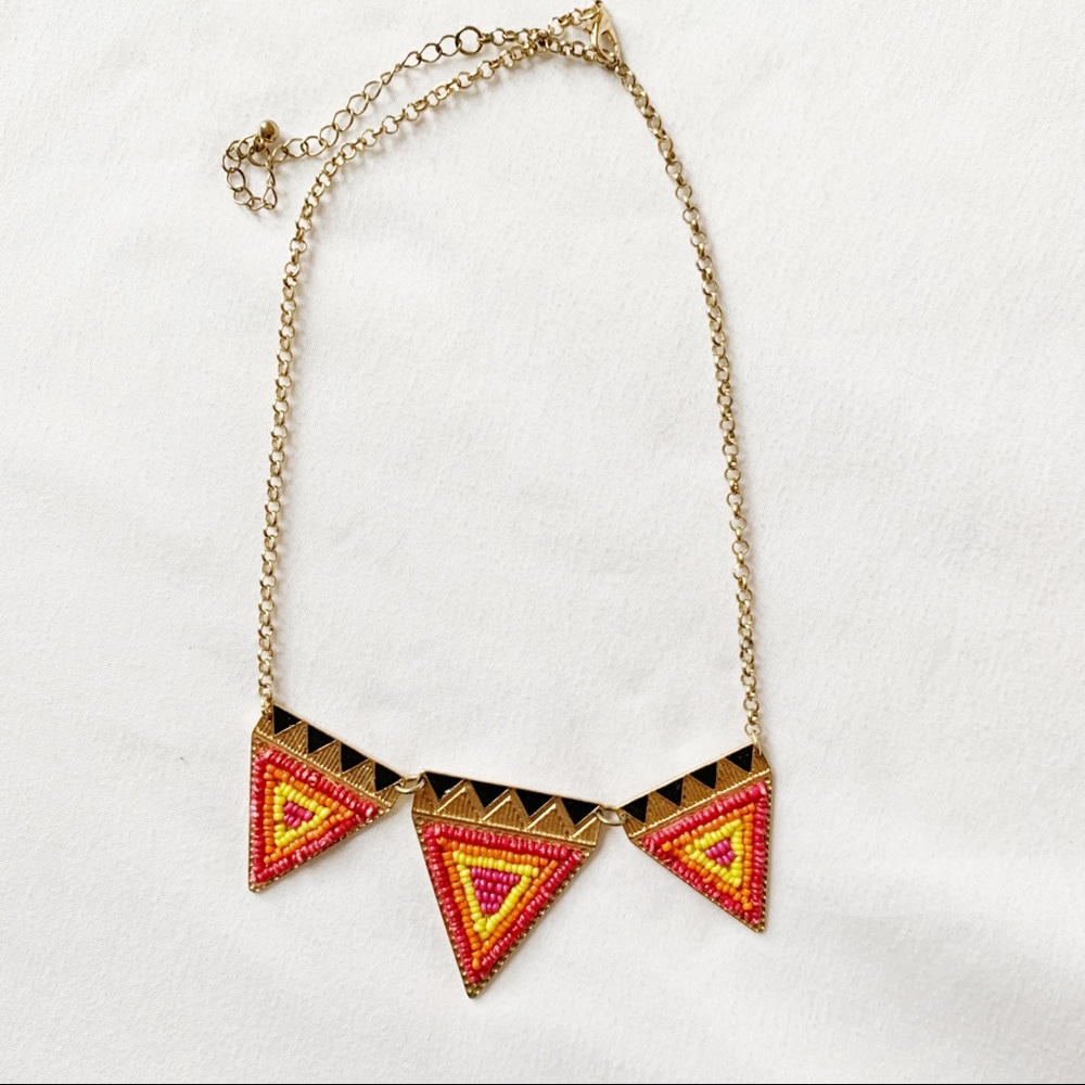 Beaded Geometric Necklace